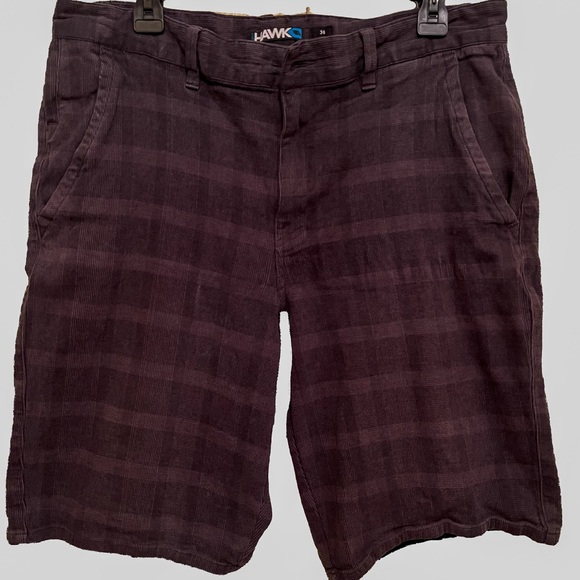 Tony Hawk Men's Black Plaid Shorts - Picture 1 of 3
